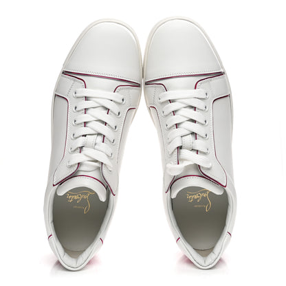 Christian Louboutin Patent Calfskin Womens Fun Vieira Flat Sneakers 39.5 White Fuxia 2 of 11
