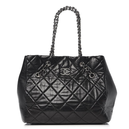 Chanel Soft Caviar Quilted Large Cells Tote Black 1 of 7