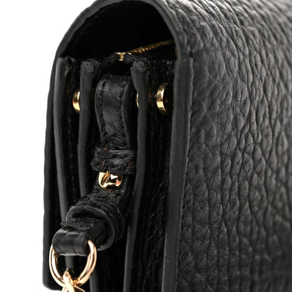 Burberry Signature Grain Small Madison Chain Clutch Black 11 of 11