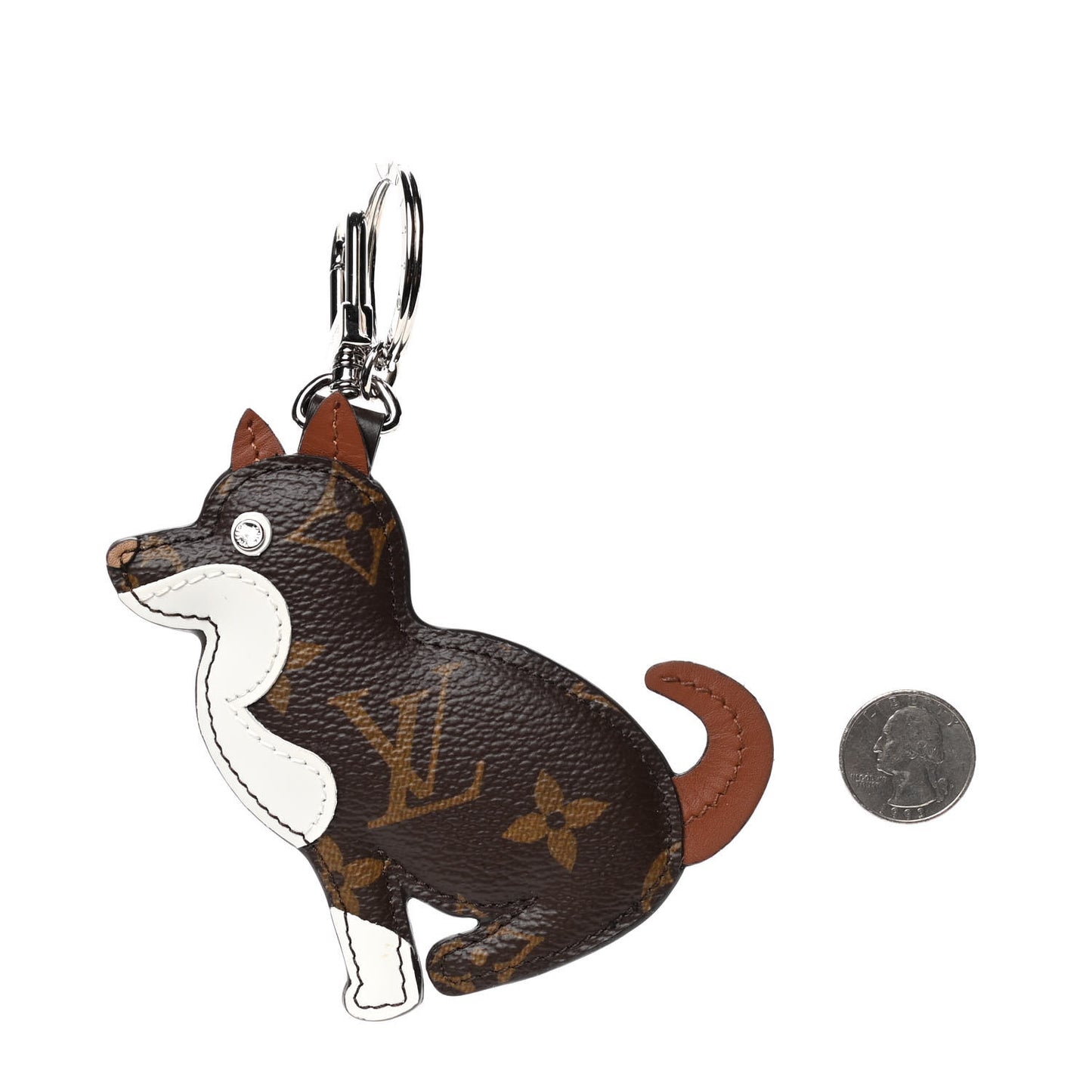 Monogram Dog Bag Charm Key Holder