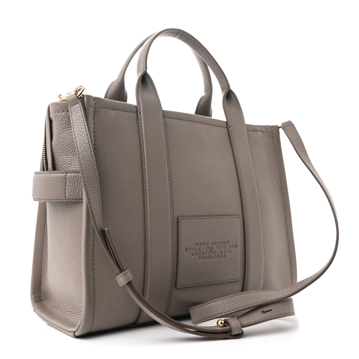 Marc Jacobs Grained Calfskin Medium The Tote Bag Cement 3 of 13