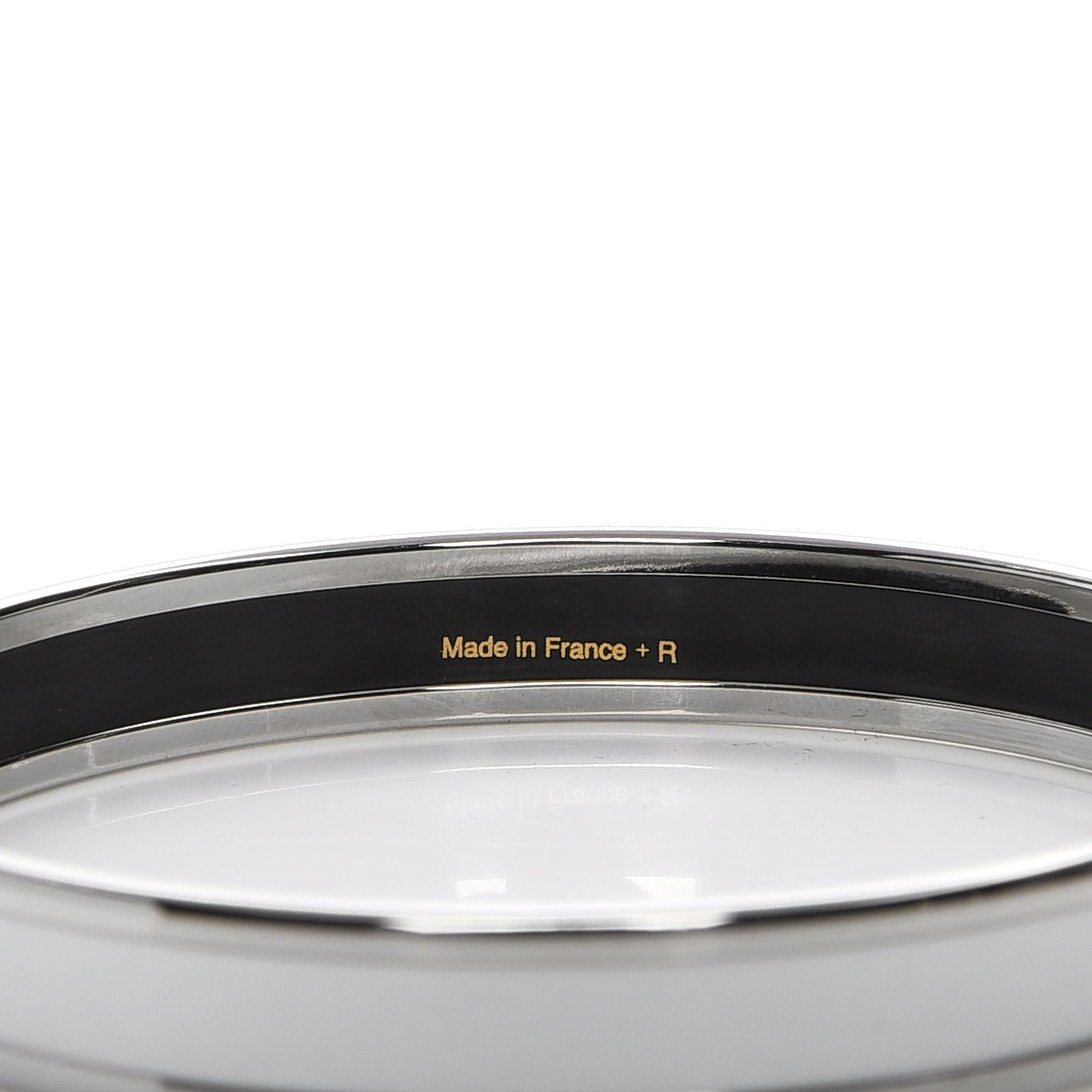 Enamel Printed Narrow Caleche Bracelet 65 White