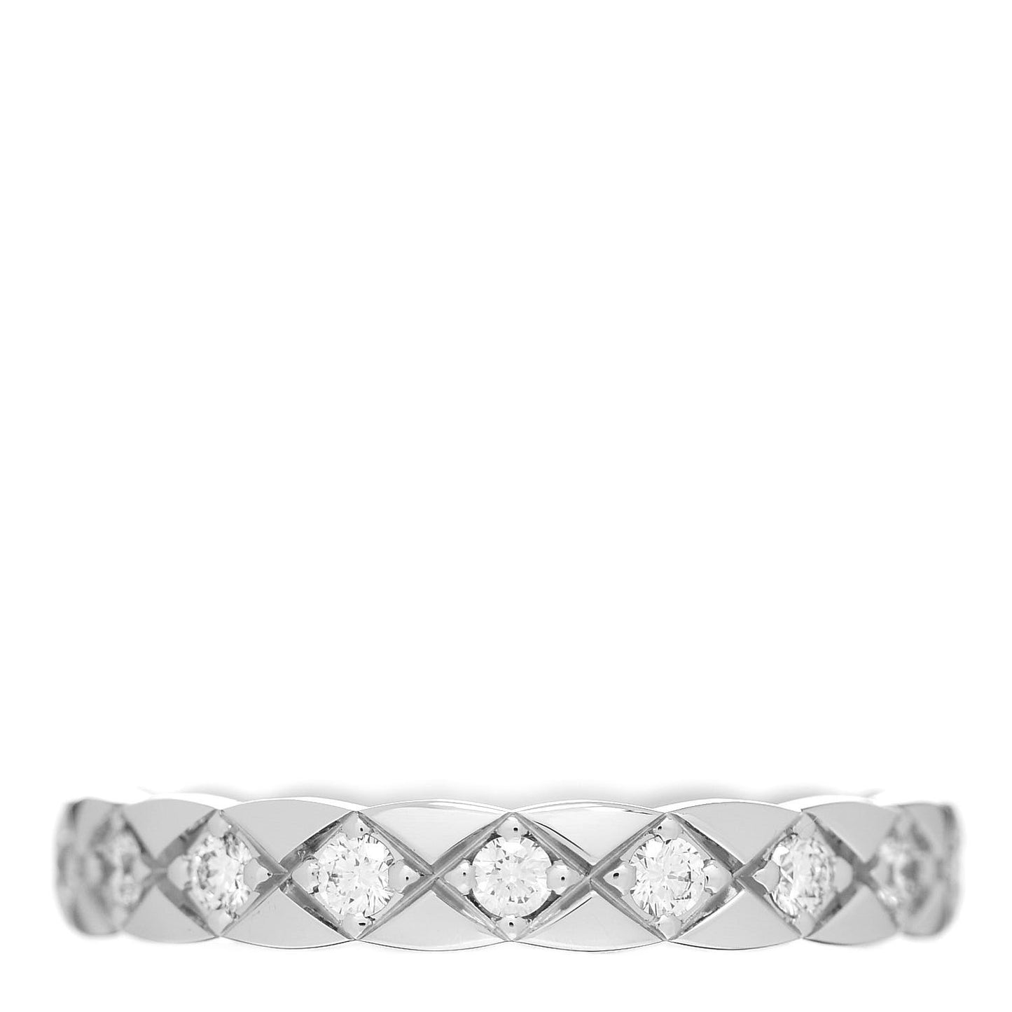 18K White Gold Diamond Mini Coco Crush Ring 51 5.5