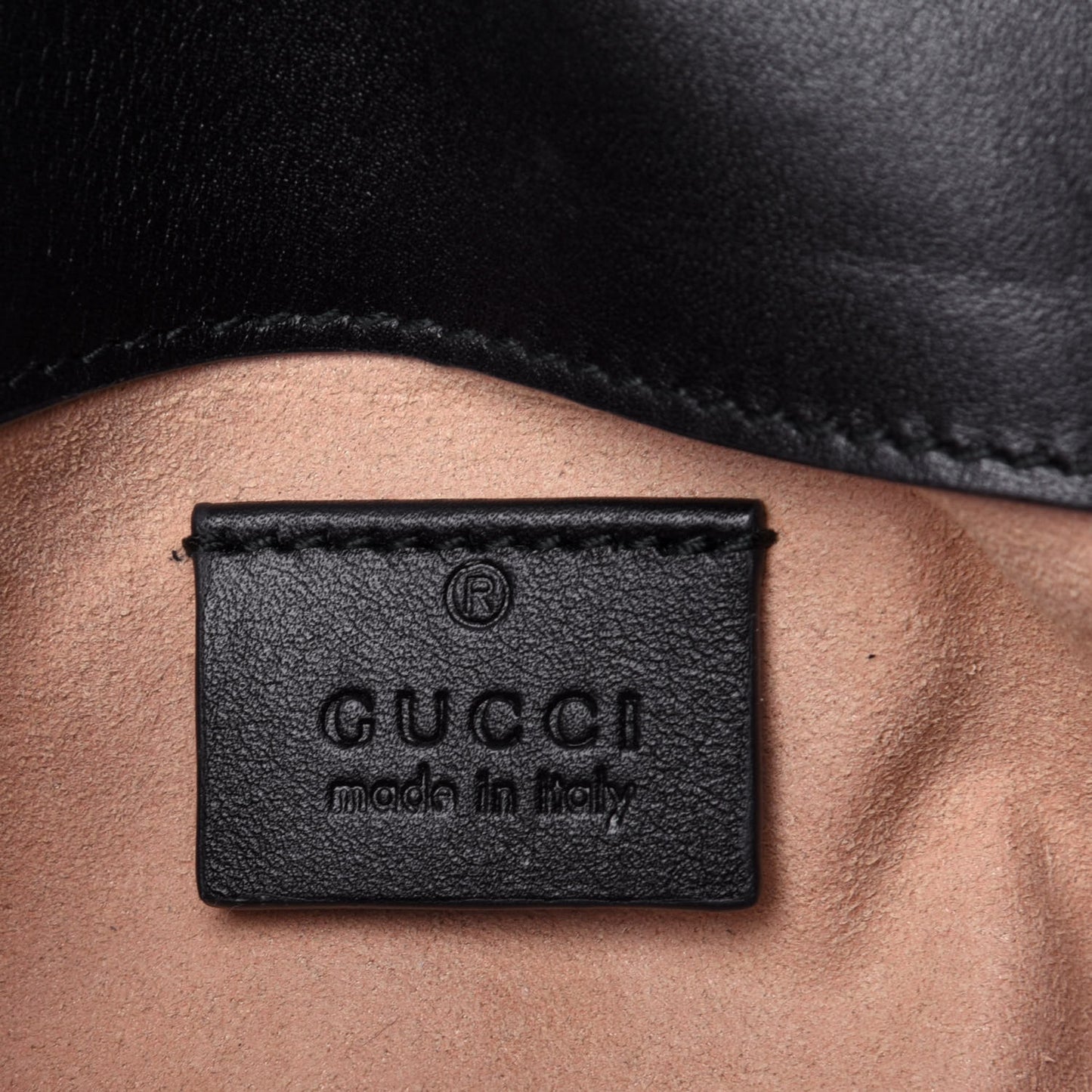 Calfskin Matelasse Super Mini GG Marmont Shoulder Bag Black