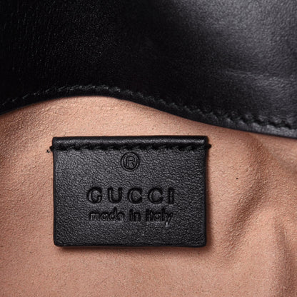Gucci Calfskin Matelasse Super Mini GG Marmont Shoulder Bag Black 5 of 11
