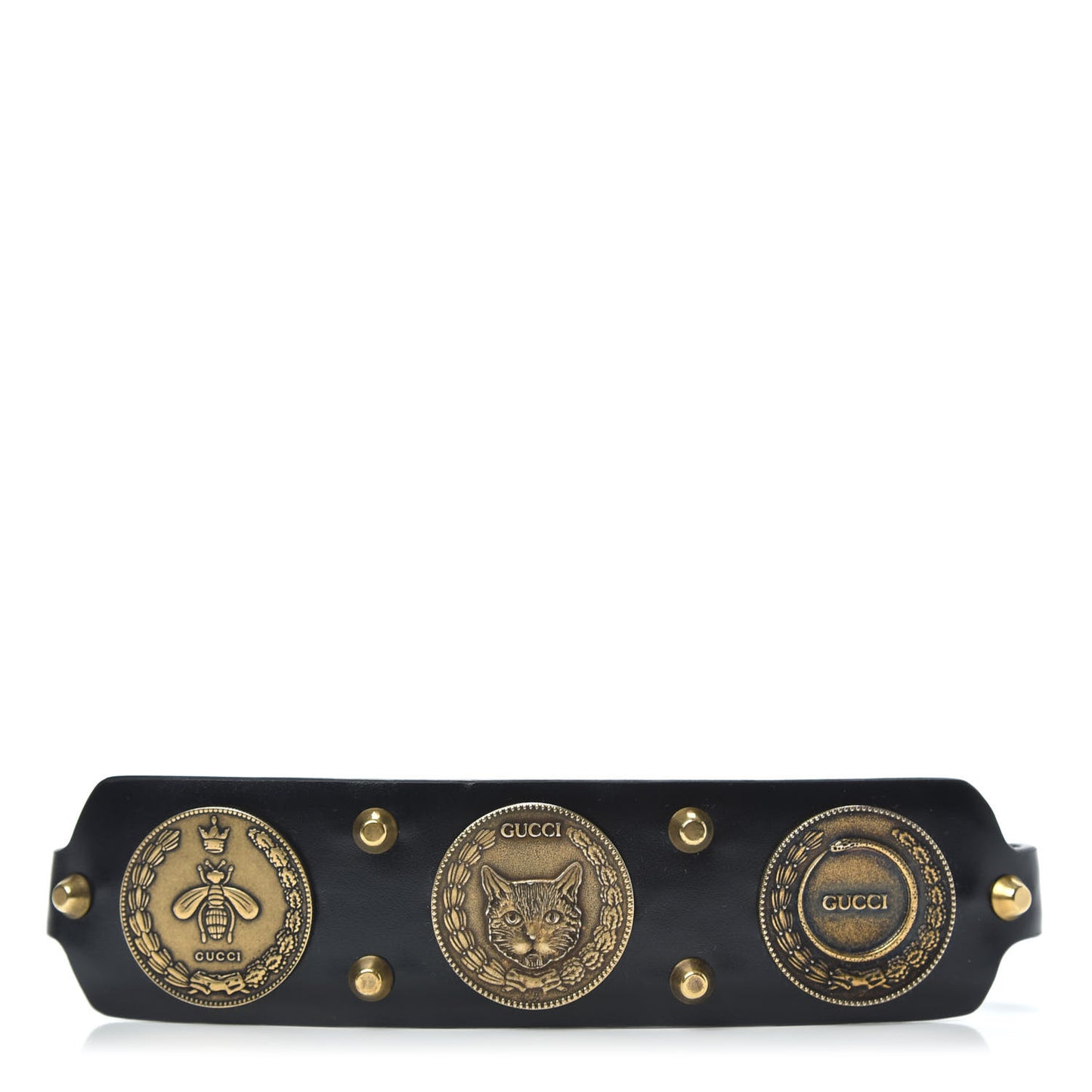 Calfskin Studded Choker Black