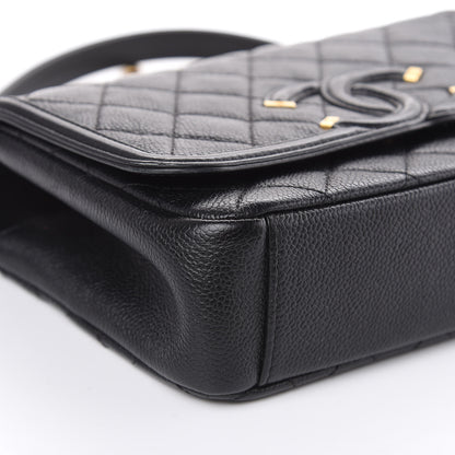 Chanel Caviar Quilted Small CC Filigree Flap Black 8 of 15