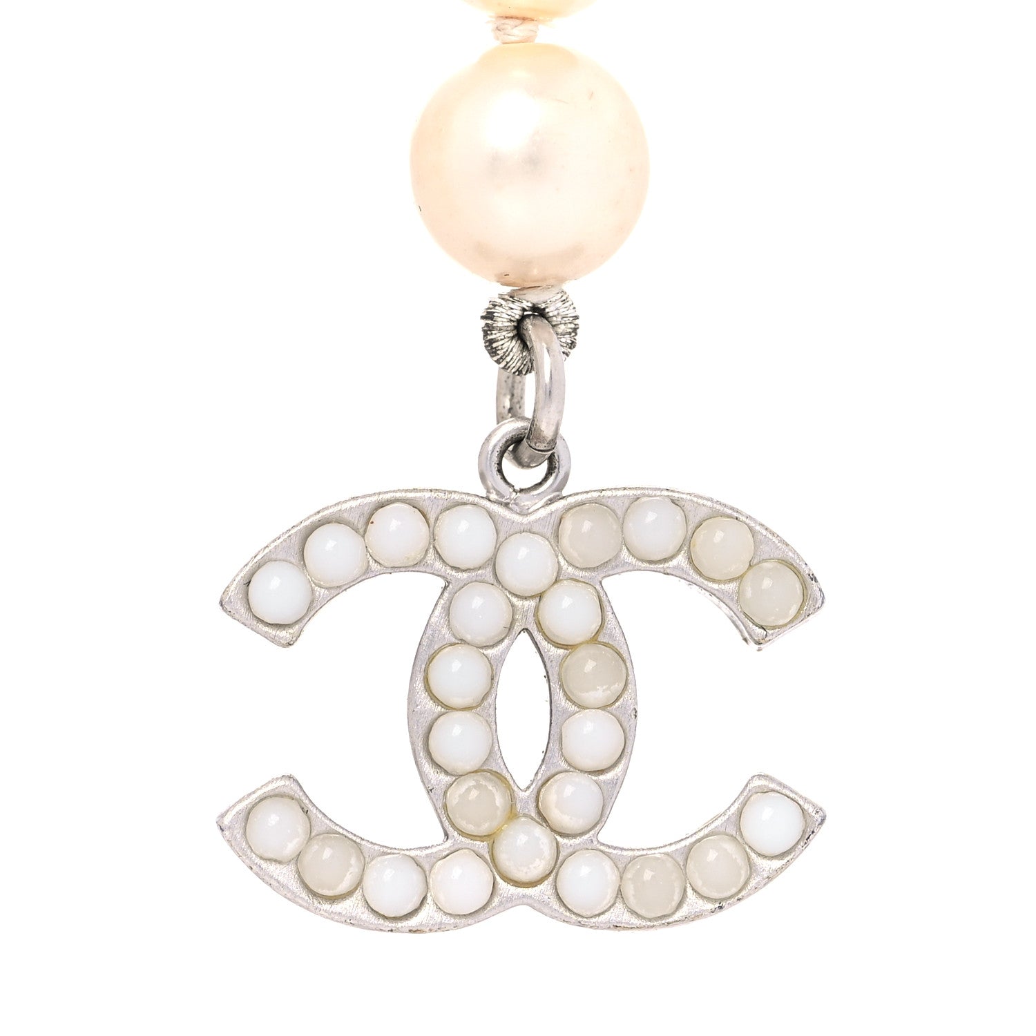 Chanel Pearl CC Necklace Light Gold 4 of 5