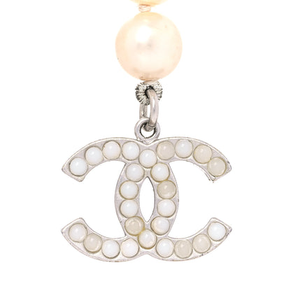 Chanel Pearl CC Necklace Light Gold 4 of 5