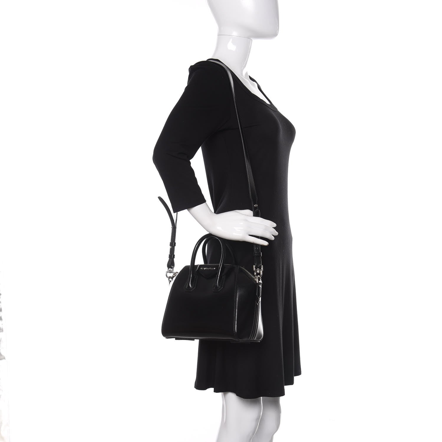 Givenchy Shiny Lord Calfskin Mini Antigona Black 2 of 10