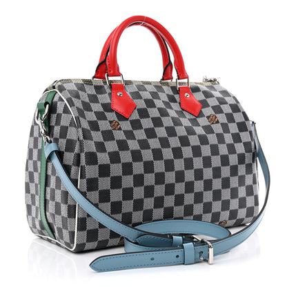 Louis Vuitton Damier Speedy Bandouliere 30 Black White 5 of 19