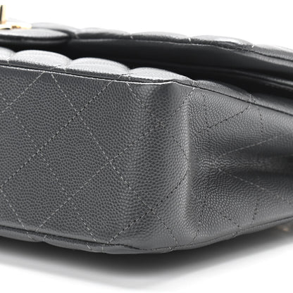 Chanel Caviar Quilted Medium Double Flap Dark Grey 5 of 10