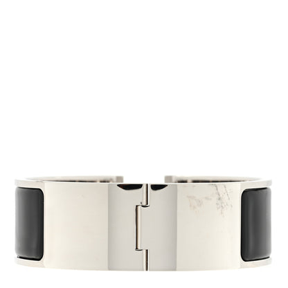 Hermes Enamel Wide Clic Clac H Bracelet GM Black 2 of 3