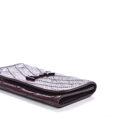Saint Laurent Crinkled Calfskin Matelasse Monogram Niki Wallet Rouge Legion 7 of 8
