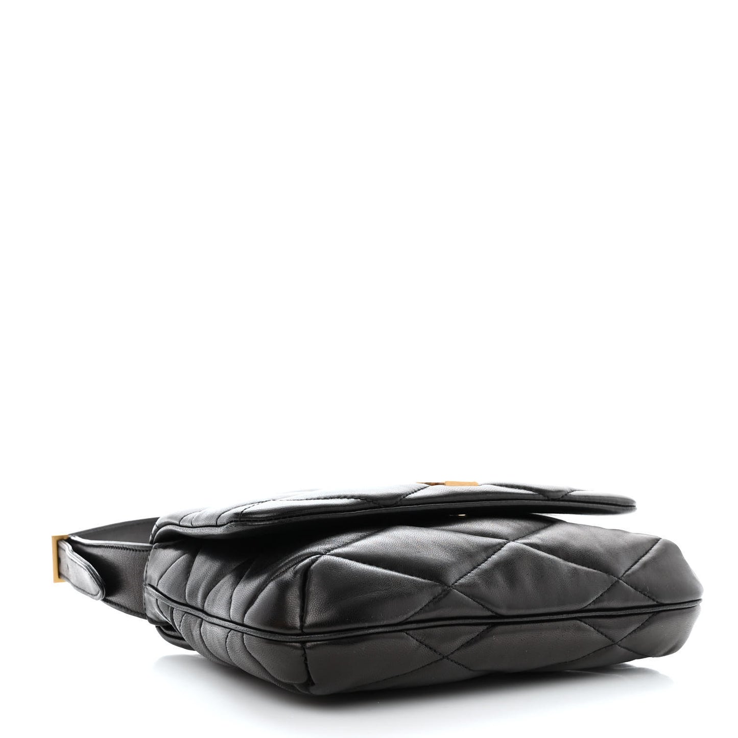 Lambskin Quilted Le 57 Diamond Shoulder Bag Black