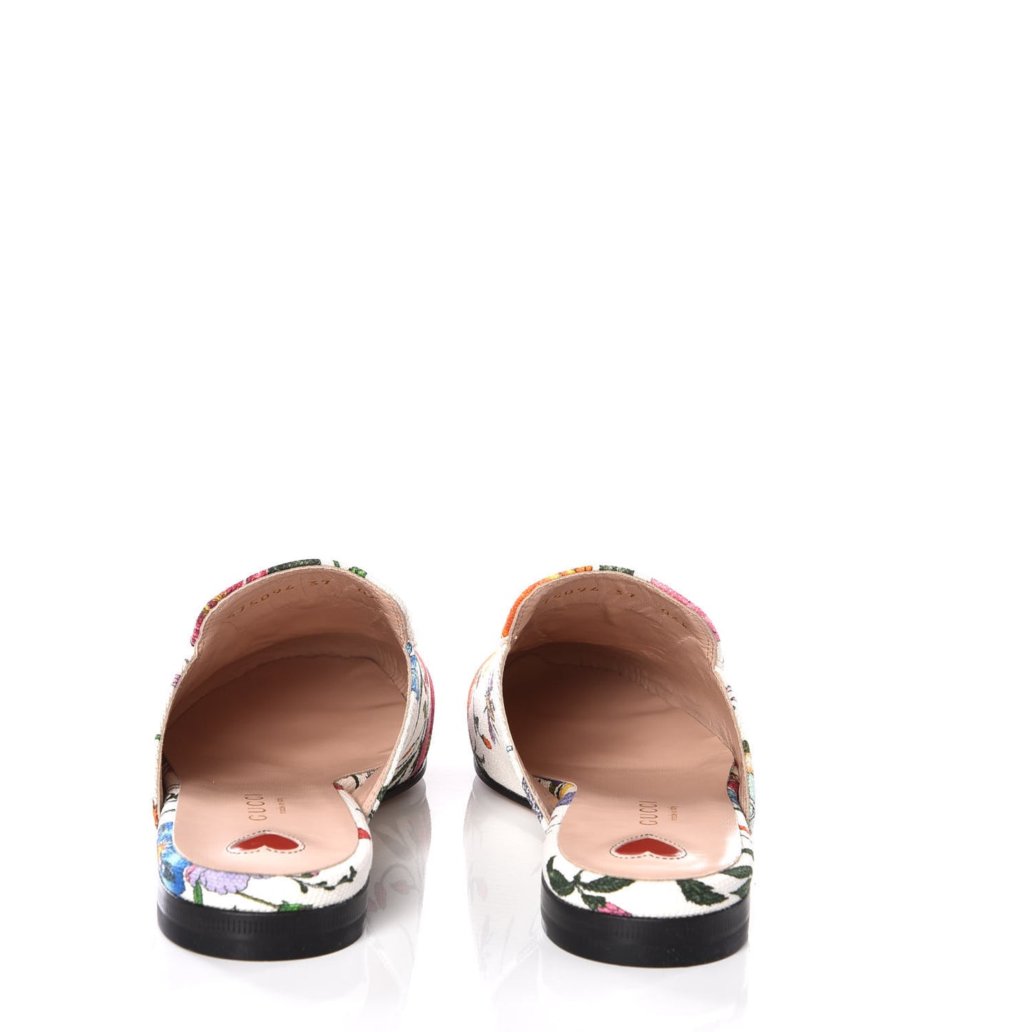 Canvas Flora Womens Princetown Slippers 37 White Multicolor