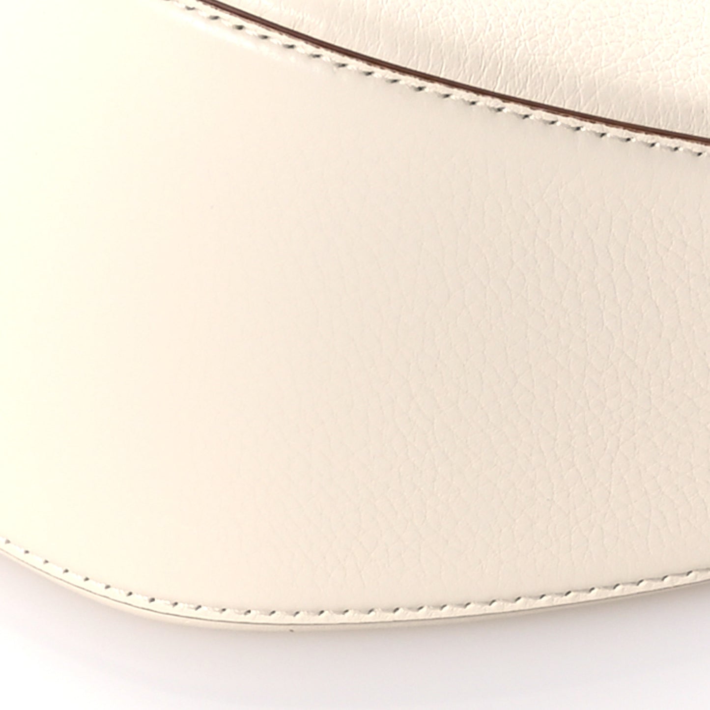 Grainy Calfskin Small Vlogo Moon Hobo Bag Ivory
