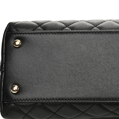 Chanel Caviar Quilted Medium Coco Handle Flap Black 21 of 27