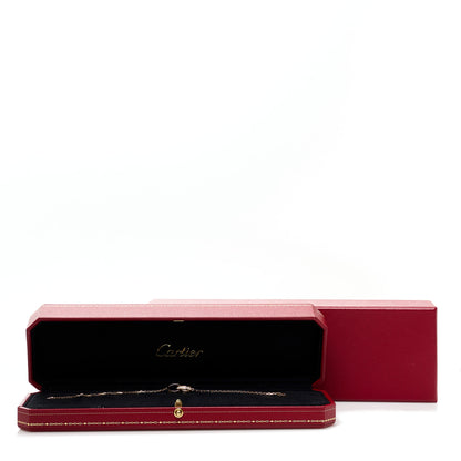 Cartier 18K Pink Gold Diamond LOVE Half-Paved Chain Bracelet 5 of 5