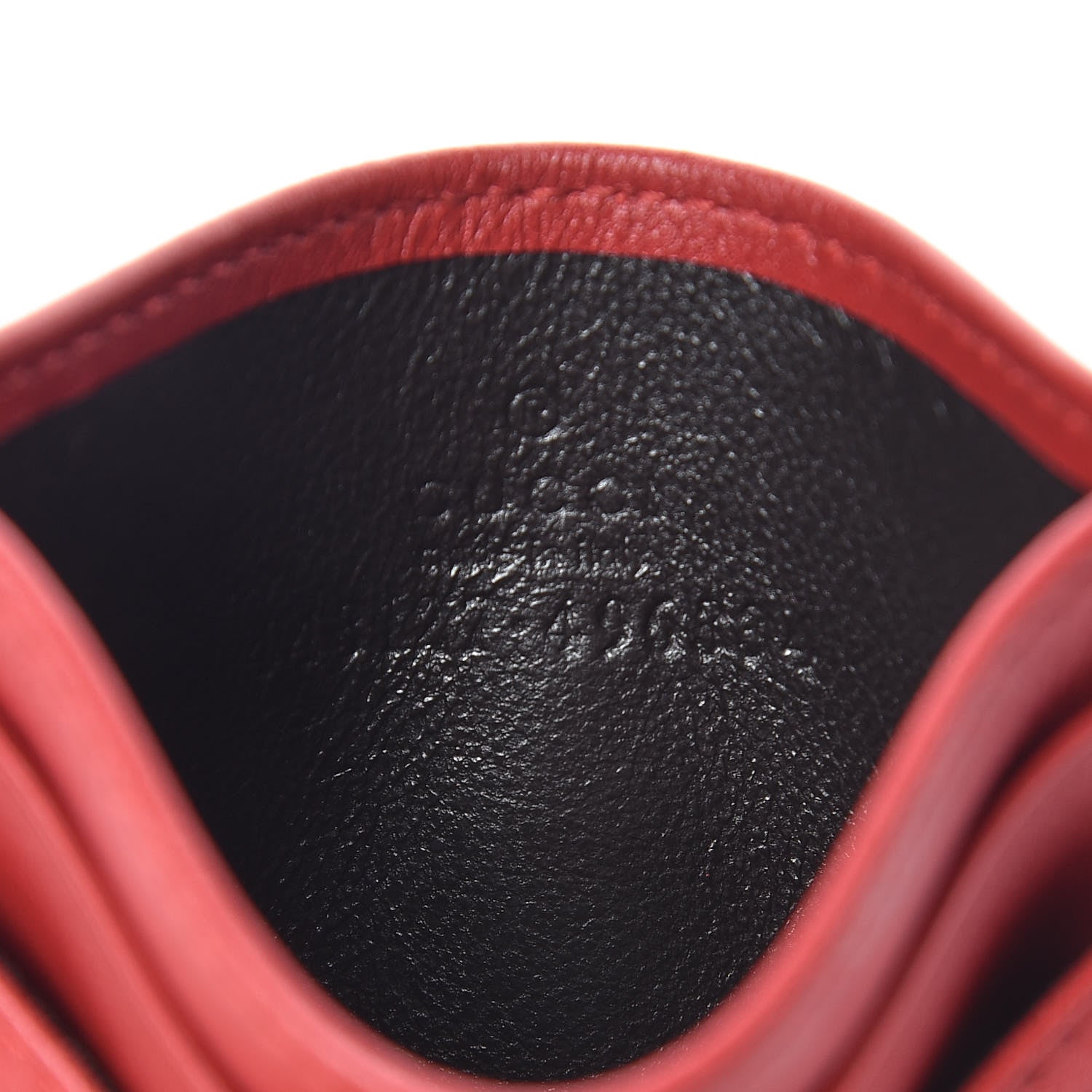 Gucci Calfskin Matelasse GG Marmont Card Holder Hibiscus Red 6 of 7