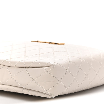 Saint Laurent Lambskin Quilted Gaby Zipped Pouch Crema Soft 9 of 12
