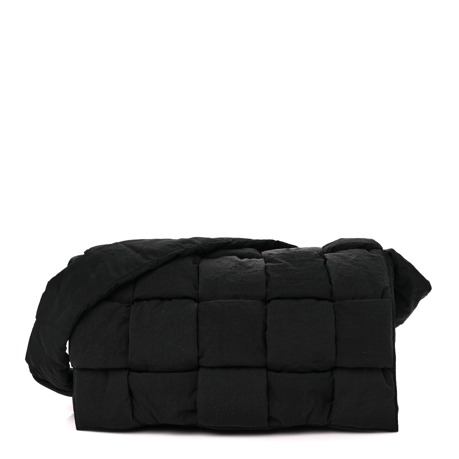 Bottega Veneta Nylon Intrecciato Padded Tech Maxi Cassette Bag Black 1 of 12