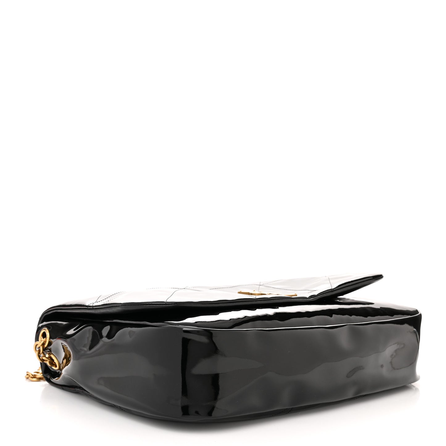 Patent Matelasse Monogram Large Jamie 4.3 Black