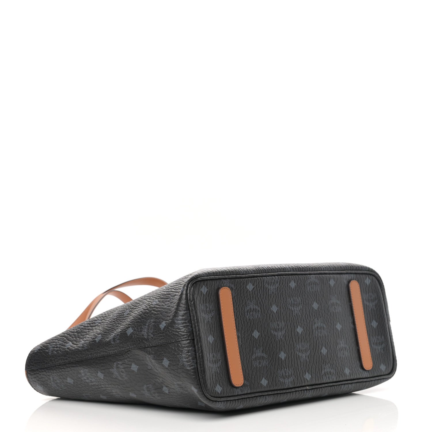 MCM Visetos Medium Anya Shopper Tote Black 3 of 10