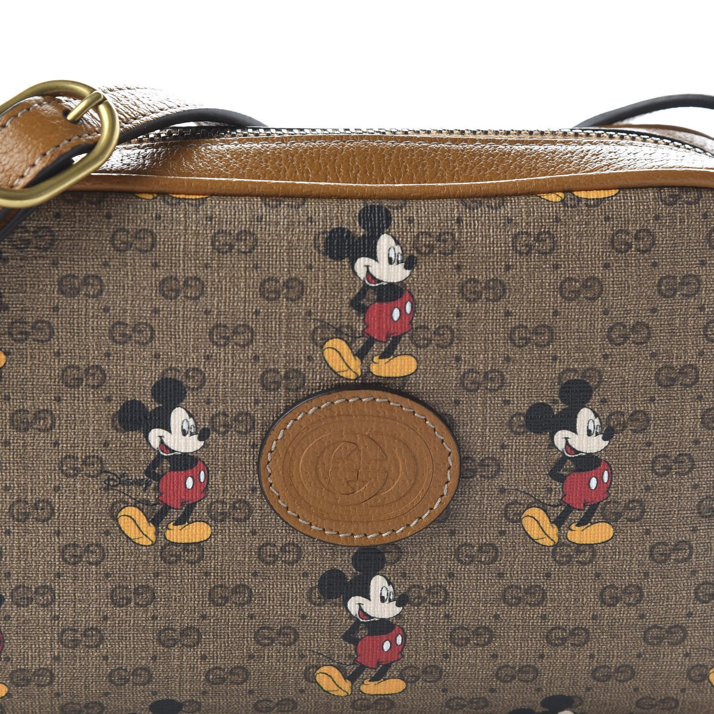 X DISNEY Mini Vintage GG Supreme Monogram Mickey Mouse Shoulder Bag Beige Vintage Sun Oil