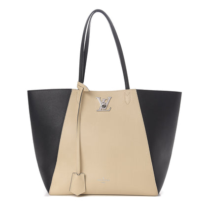 Louis Vuitton Calfskin Lockme Go Tote Black Vanilla 1 of 18