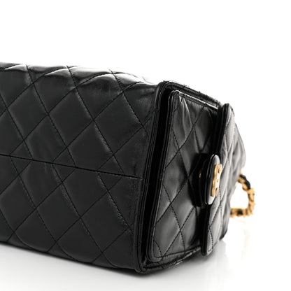 Chanel Shiny Calfskin Quilted Small Chanel 25 Handbag Black 10 of 11