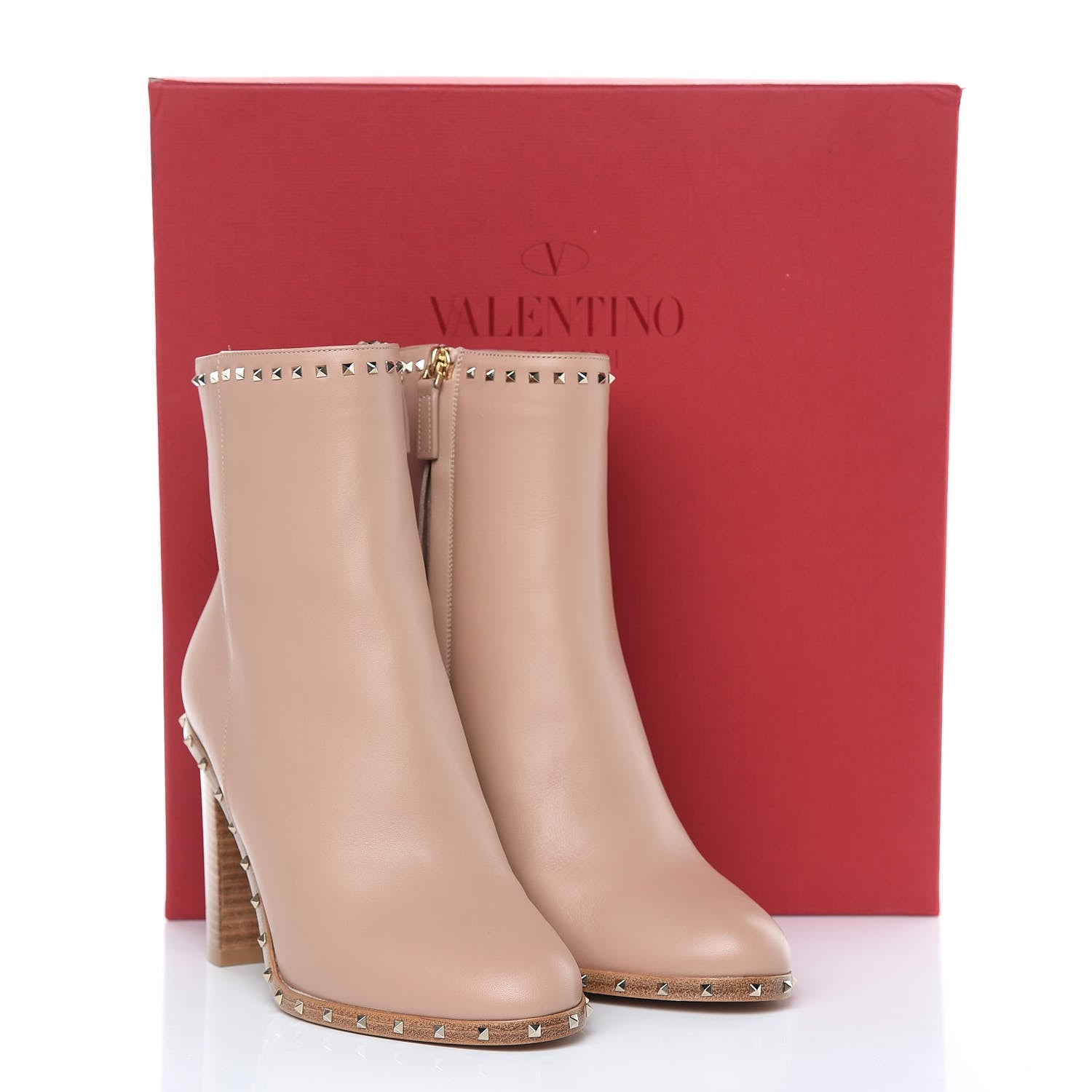 Valentino Garavani Nappa Soul Rockstud 90mm Ankle Boots 37 Skin Sorbet 11 of 11