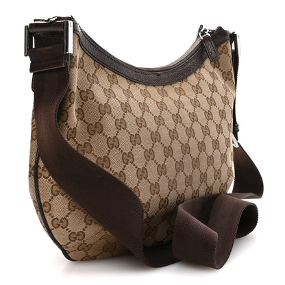 Gucci Monogram Medium Half Moon Hobo Dark Brown 2 of 9