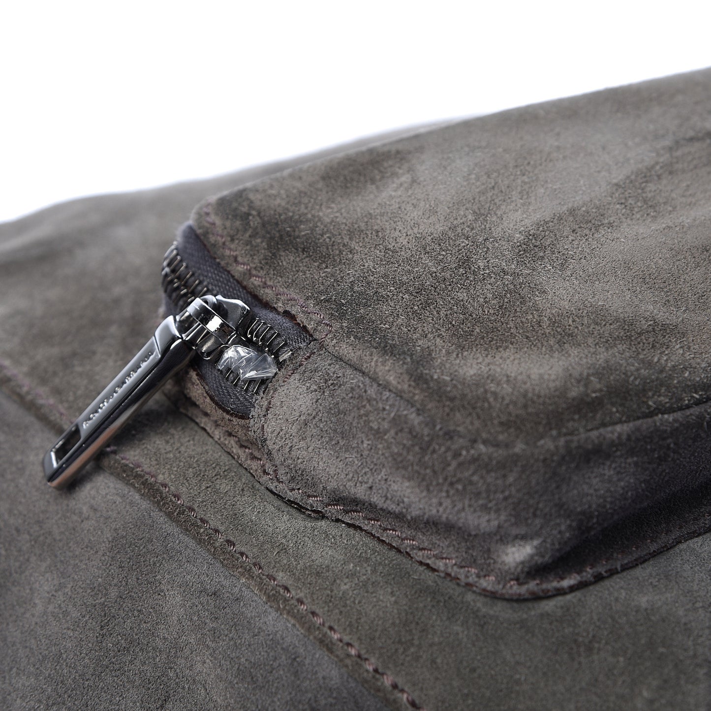 Suede Miss Pocket Satchel Grey