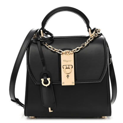 Salvatore Ferragamo Smooth Calfskin Small Boxyz Black 1 of 14