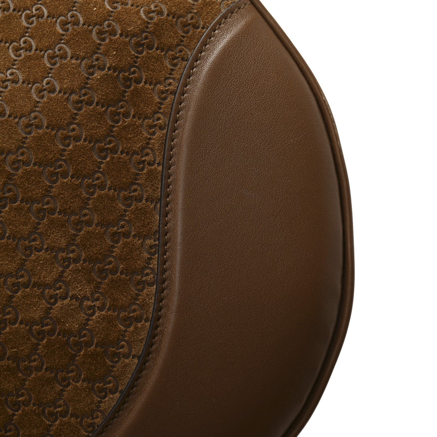 GG Suede B Large Shoulder Bag Brown