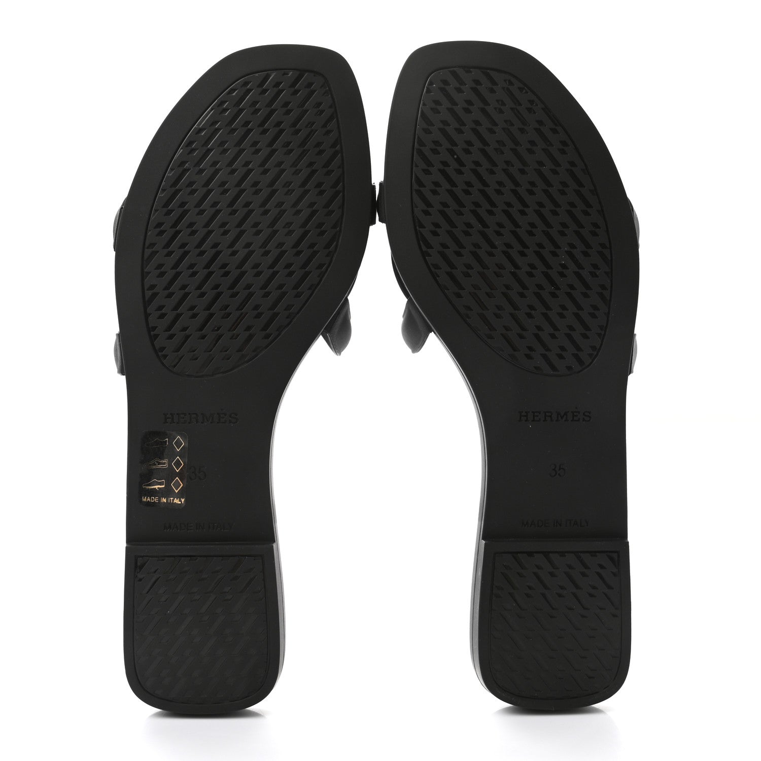Hermes Rubber Aloha Sandals 35 Black 5 of 9