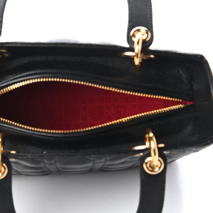 Christian Dior Lambskin Cannage Medium Lady Dior Black 5 of 10