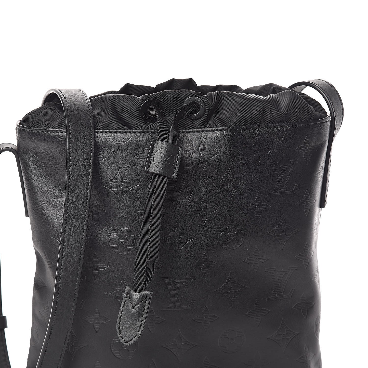 Louis Vuitton Calfskin Monogram Shadow Nano Bag Black 7 of 9