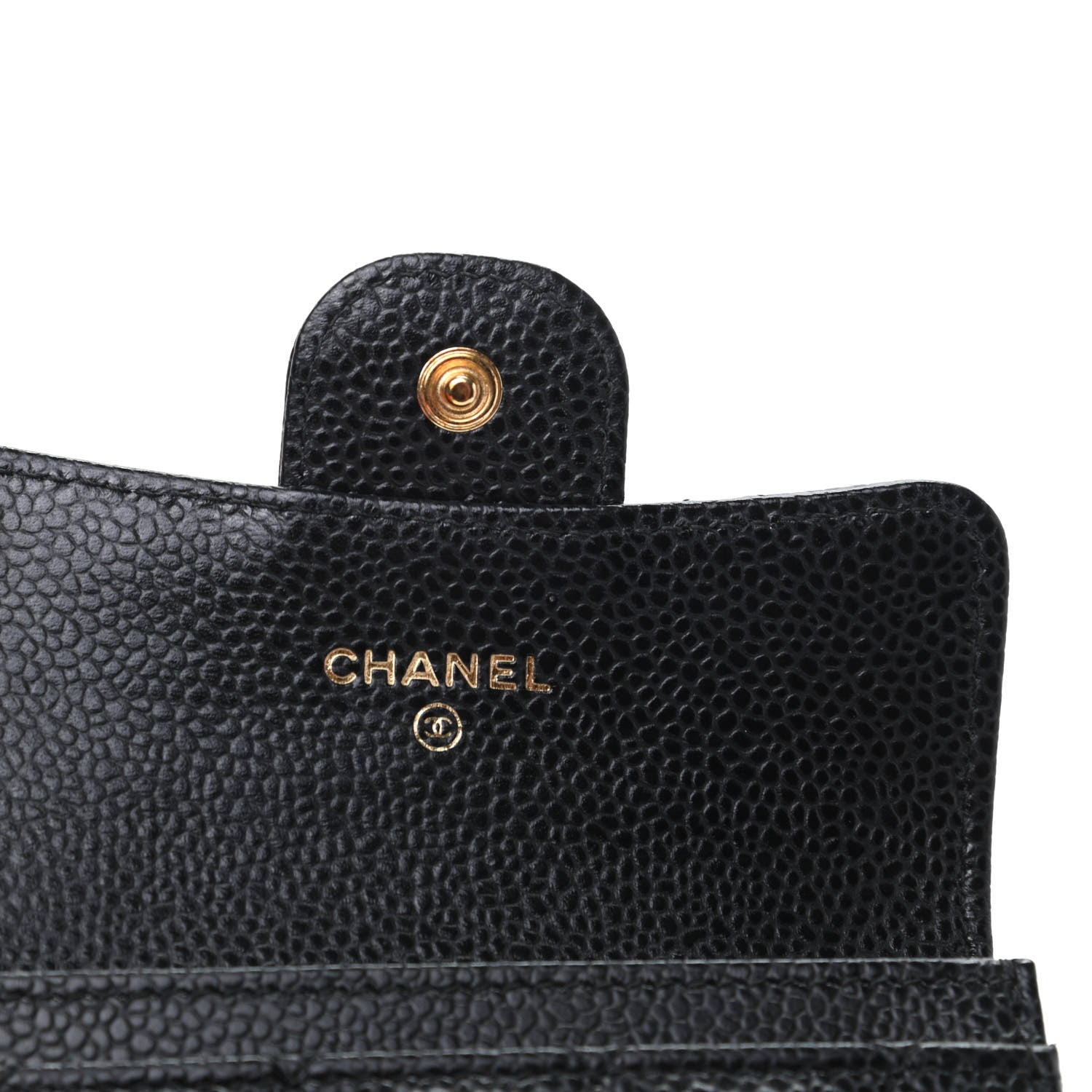 Chanel Caviar Quilted Flap Card Holder Wallet Black 6 of 9