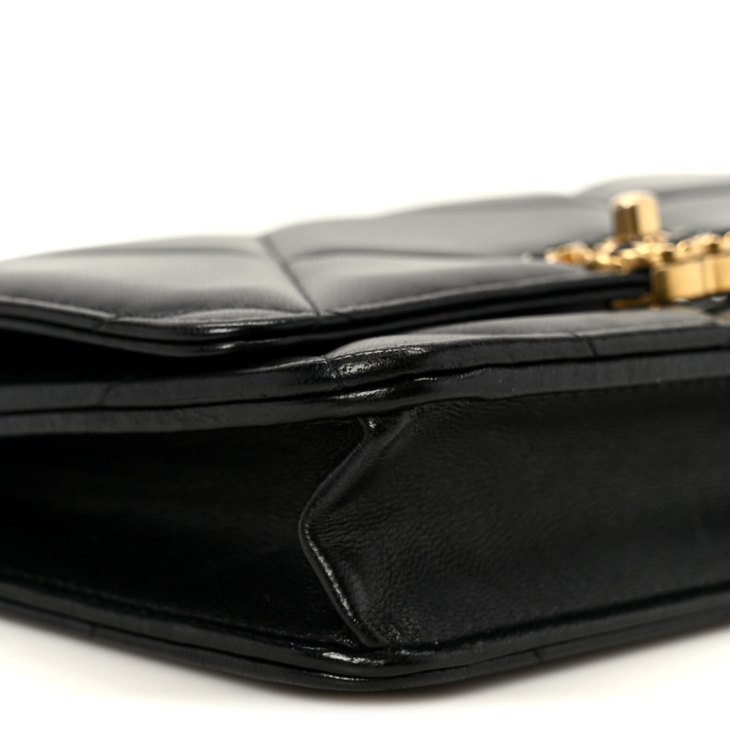 Chanel Lambskin Quilted Chanel 19 Wallet On Chain WOC Black 10 of 12