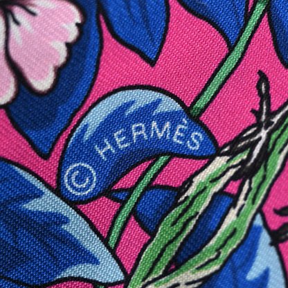 Hermes Silk Jungle Love Love Twilly Rose Vif Bleu Roy 3 of 4