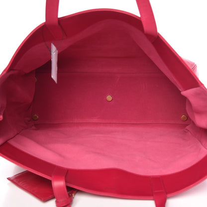 Saint Laurent Calfskin Suede Reversible East West Shopper Tote Fuchsia 9 of 13