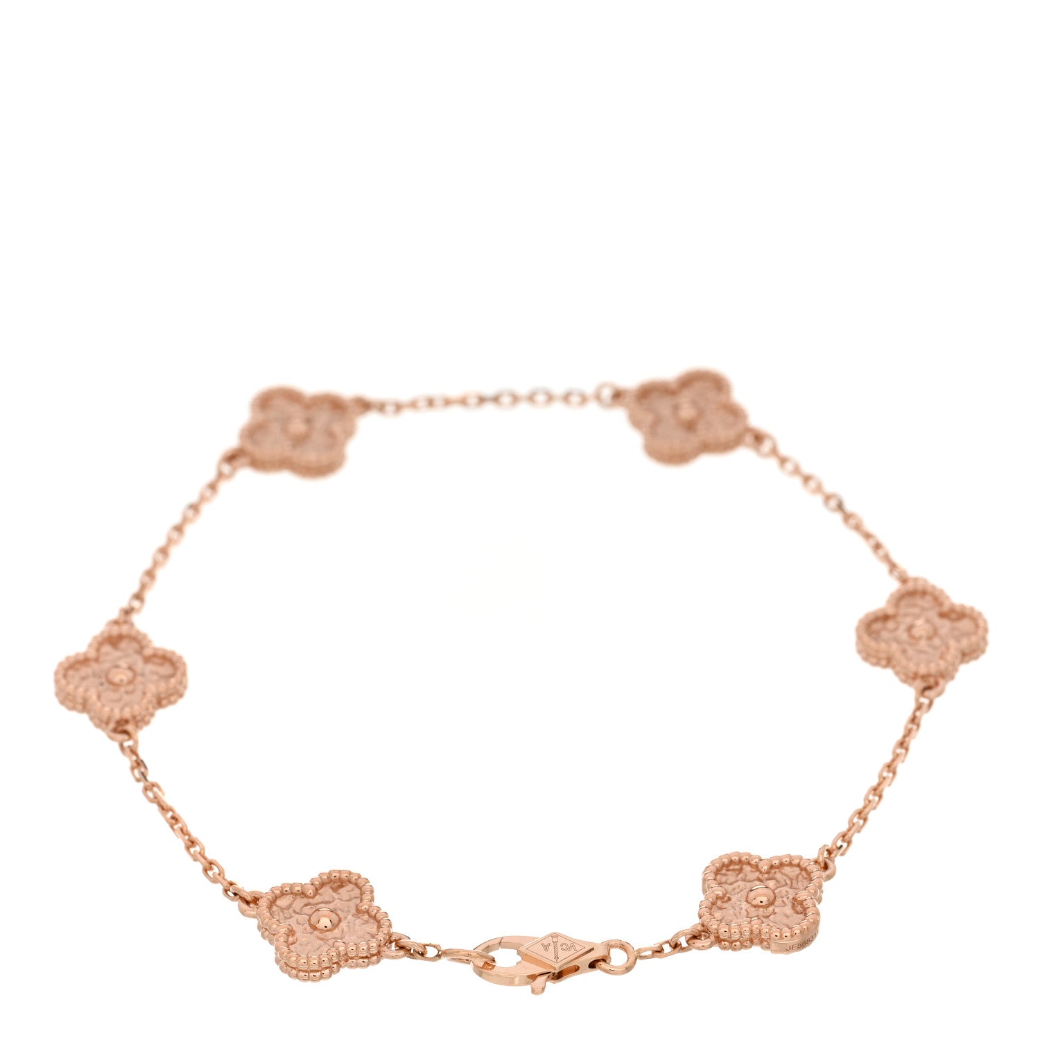 Van Cleef & Arpels 18K Rose Gold 6 Motifs Sweet Alhambra Bracelet 2 of 5