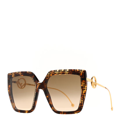 Fendi Acetate Metal F is Fendi FF Butterfly Sunglasses FF 0410/S Havana 1 of 7