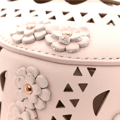 Alaia Calfskin Laser Cut Floral Studded Rose-Marie 19 Bag Sable 11 of 11