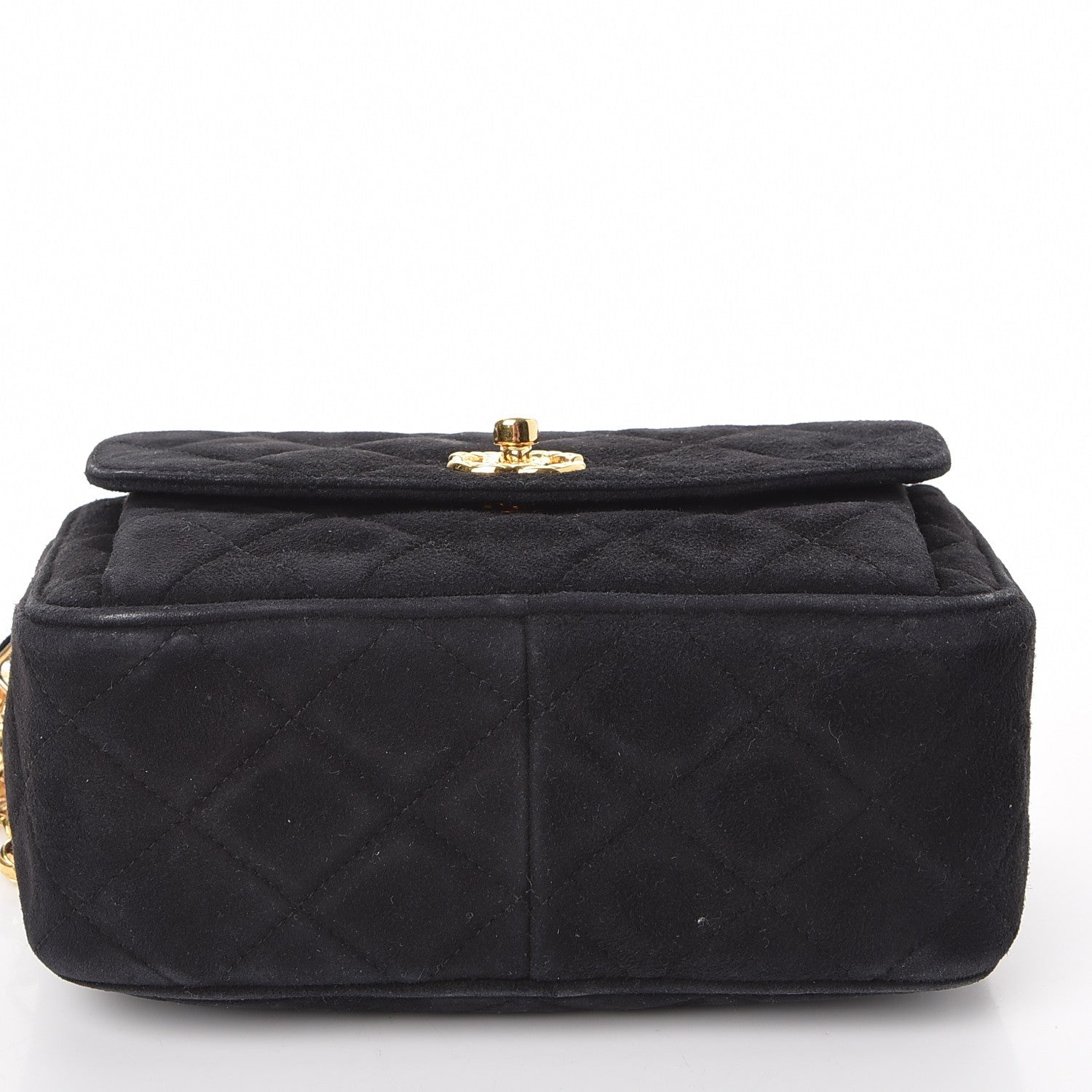 Chanel Suede Quilted CC Tassel Camera Case Black 10 of 10