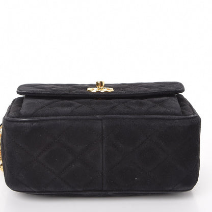 Chanel Suede Quilted CC Tassel Camera Case Black 10 of 10