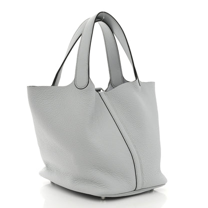 Hermes Taurillon Clemence Picotin Lock 22 MM Bleu Pale 2 of 11