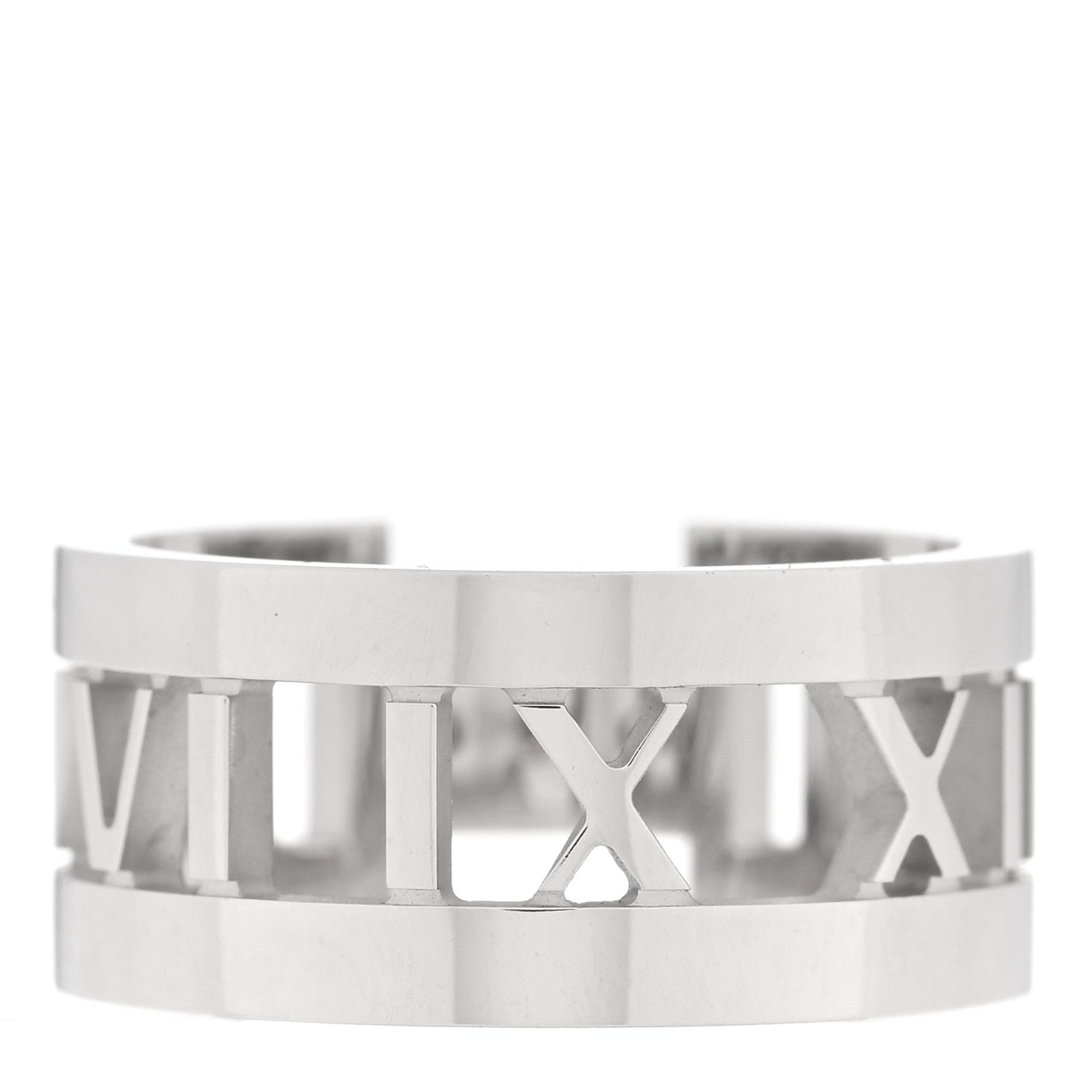 Tiffany 18K White Gold Diamond Open Atlas Ring 49 5 3 of 4